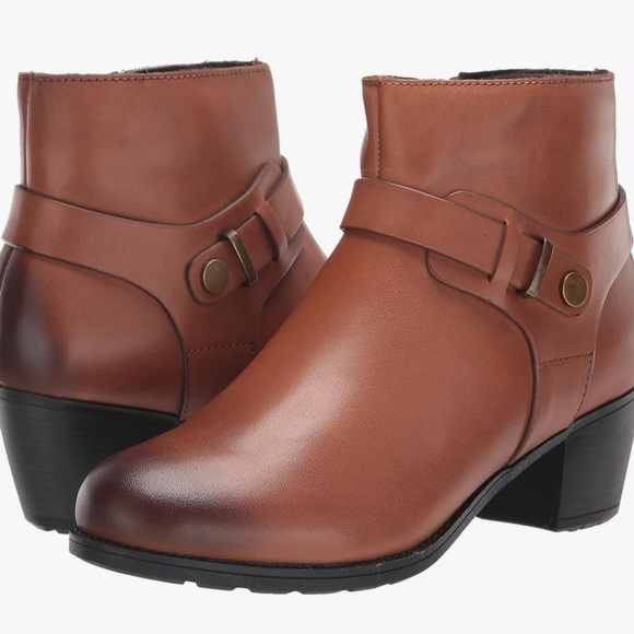 Propet Tan Ankle Booties with Buckle - Picture 3 of 10